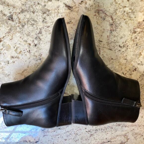 AQUATALIA $425 Fuoco Black Leather Italy Ankle Boot 7.5 EUC - Picture 5 of 16